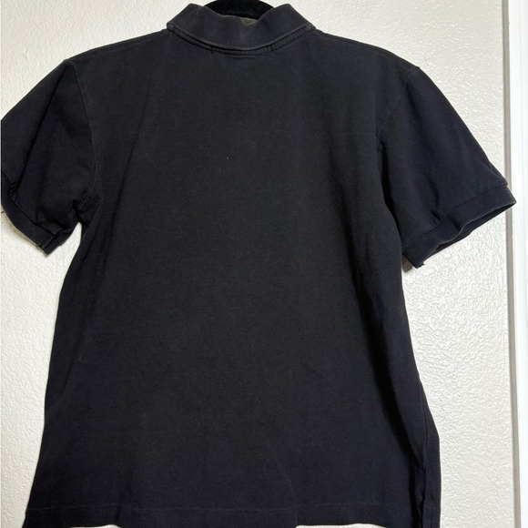 Comme des Garçon Play Kids Black Polo Shirt with Green Heart Patch. Size Large - Picture 4 of 14